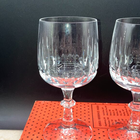 Schott Zwiesel Crystal Tango Wine Glasses 6 3/4” Vertical Cuts Set of 2 Germany - Picture 9 of 9
